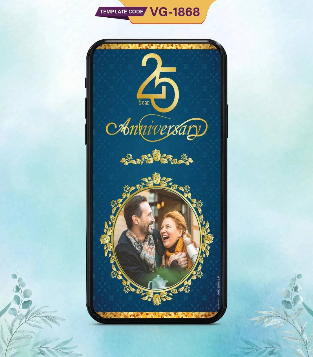 25th Wedding Anniversary Invitation PDF