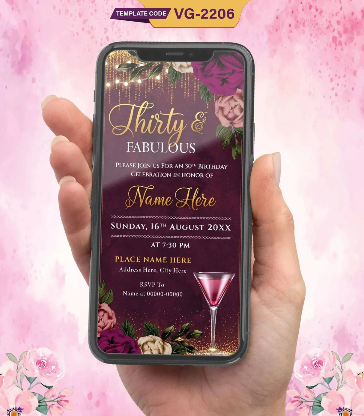 30 & Fabulous Birthday Invitation