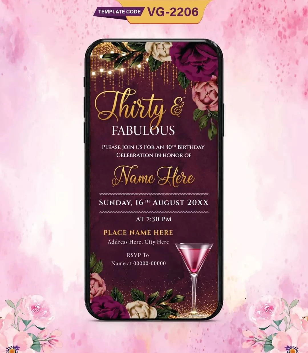 30 & Fabulous Birthday Invitation