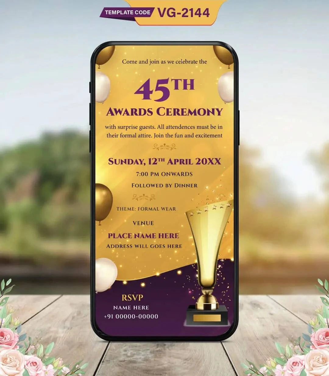 45th Awards Ceremony Digital Invitation |