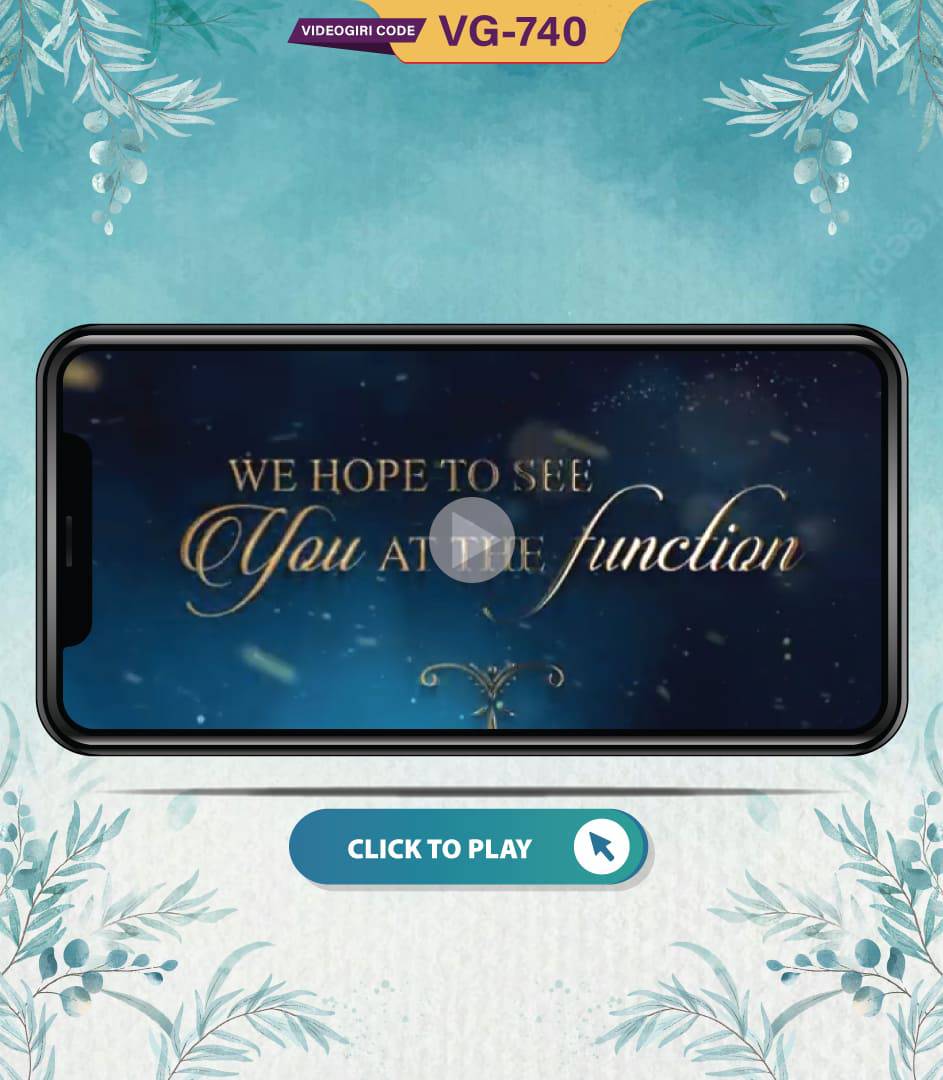 50th Wedding Anniversary Invitation Video | Golden Jubilee Invitation | VG-740 - VideoGiri