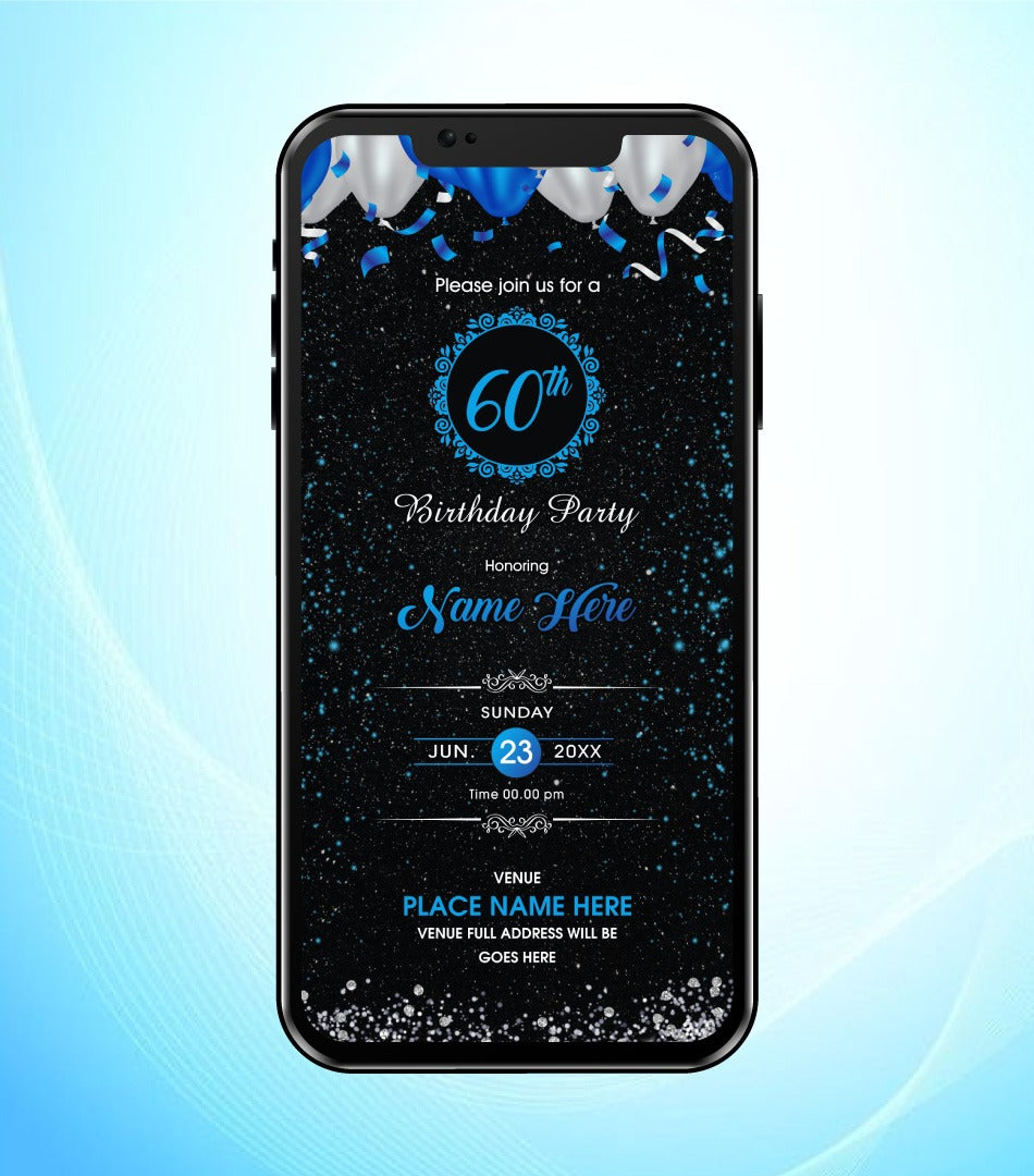 60th Birthday Party Invitation