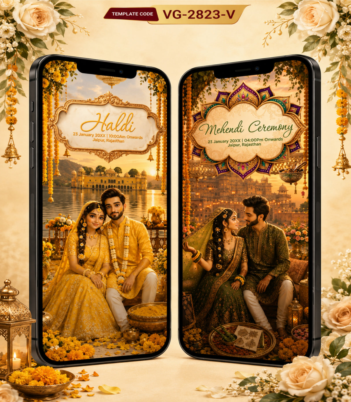 AI Animated Rajasthani Wedding Invitation Video