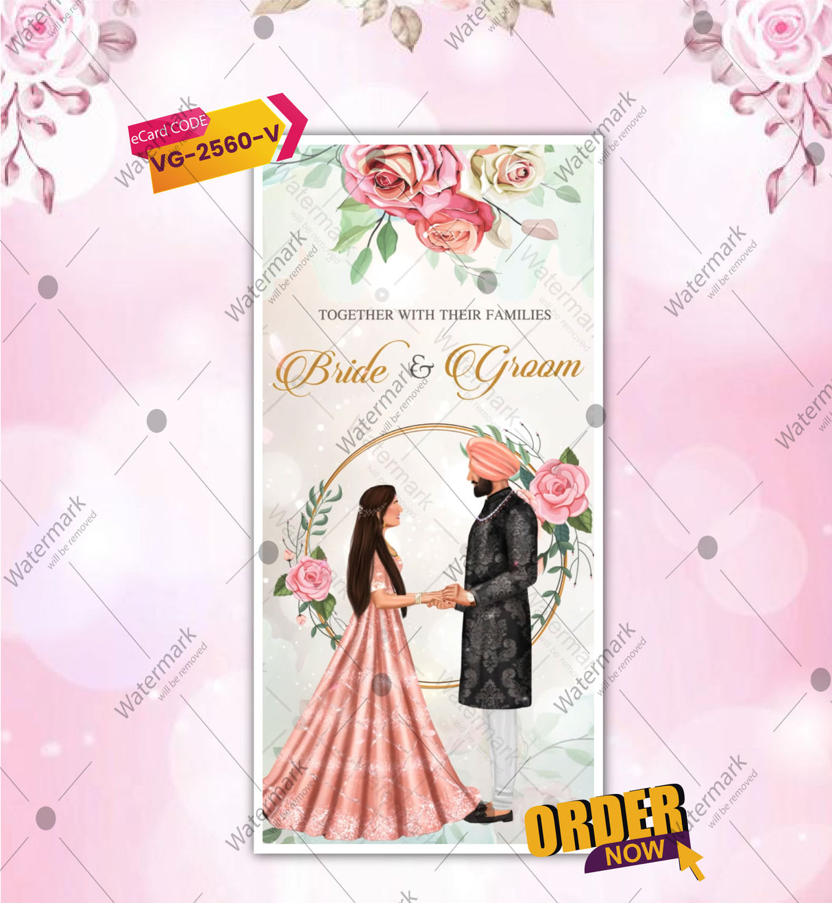 Anand Karaj Wedding Invite Video | Sikh Wedding e-Invitation | VG-2560-V - VideoGiri
