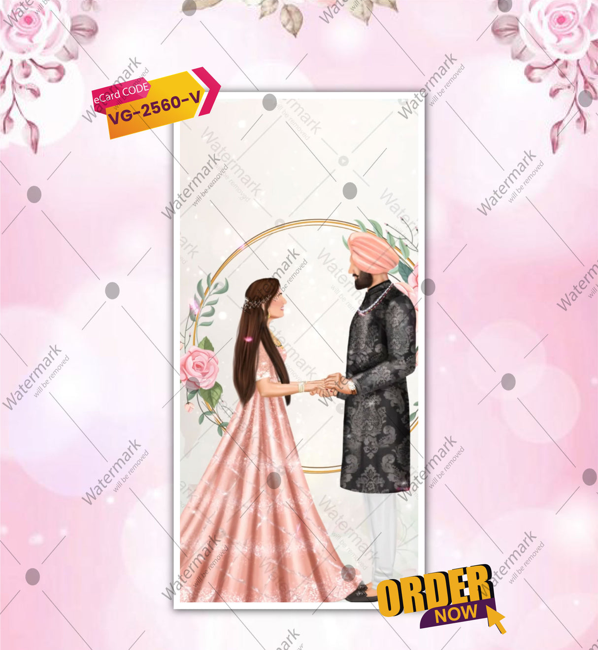 Anand Karaj Wedding Invite Video | Sikh Wedding e-Invitation | VG-2560-V - VideoGiri