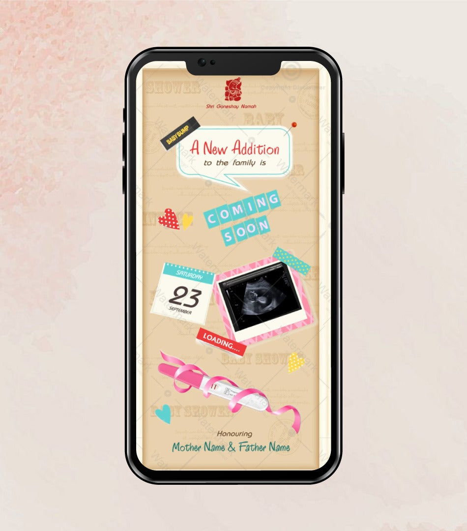 Animated Baby Shower Invitation Video