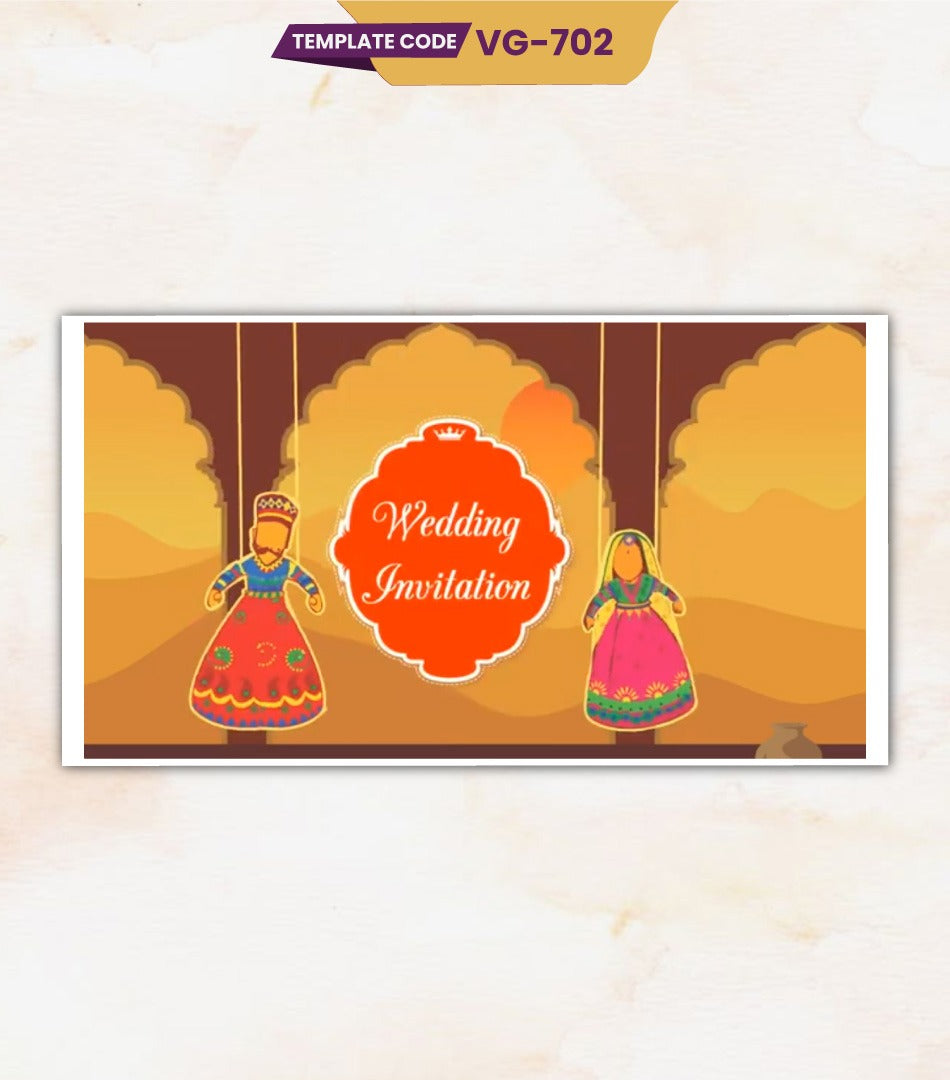Animated Rajasthani Wedding Invitation Video