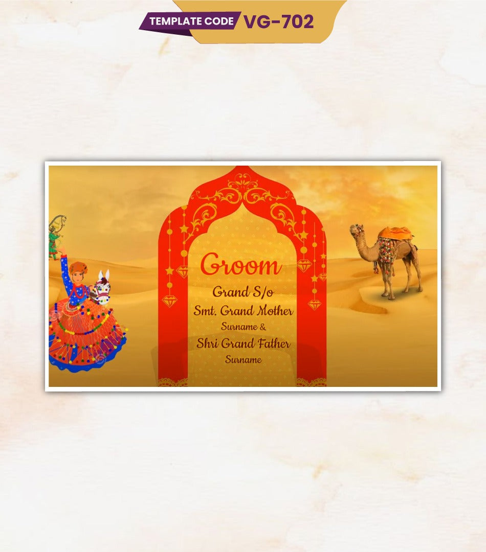 Animated Rajasthani Wedding Invitation Video