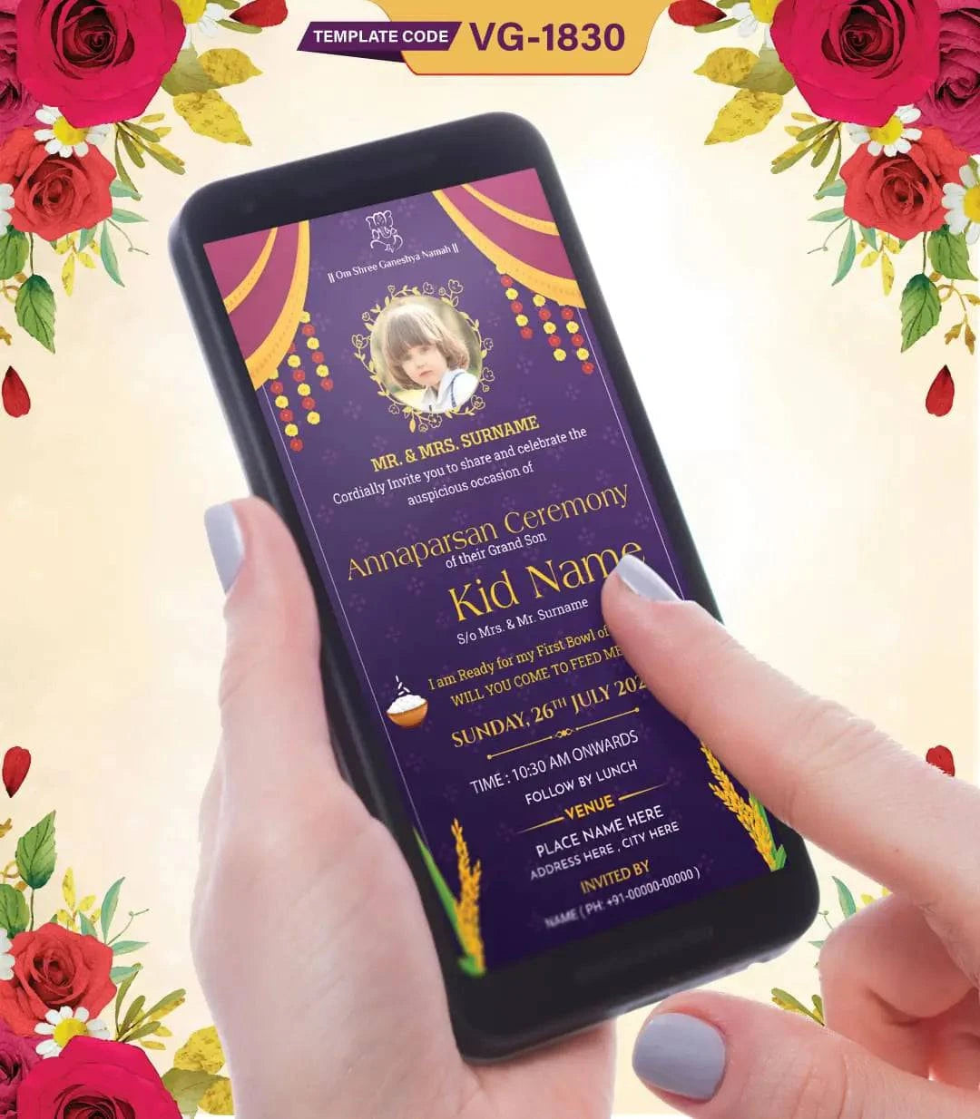 Annaprasana Ceremony Invitation