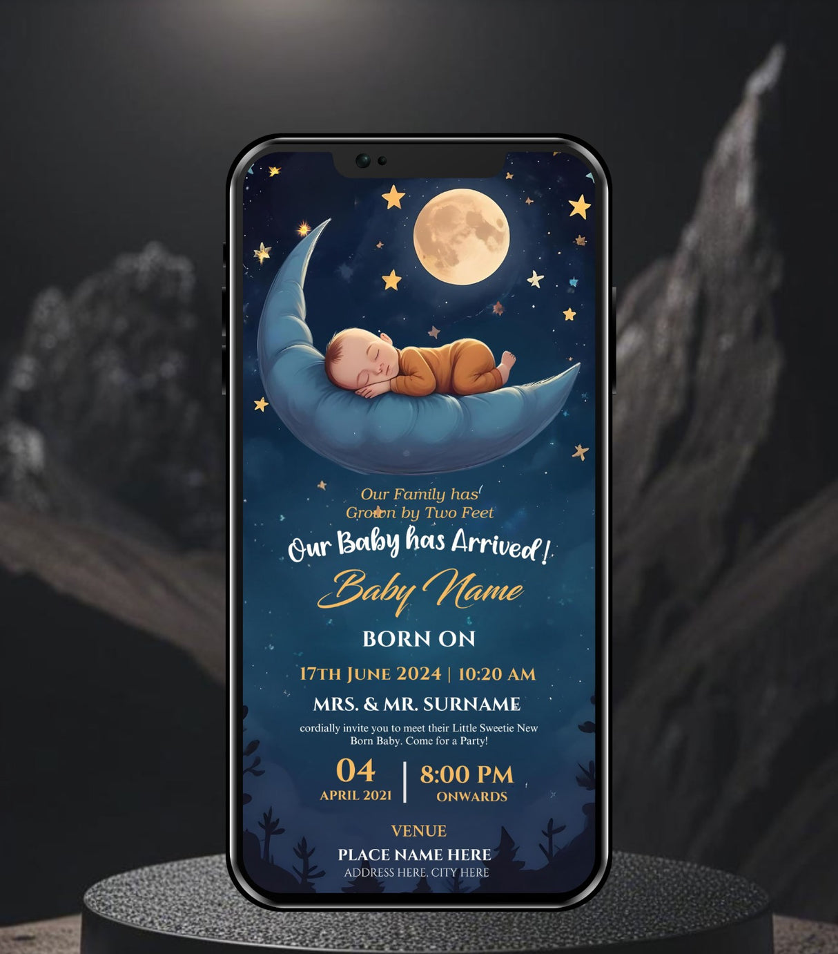 Baby Arrival Ceremony Invitation