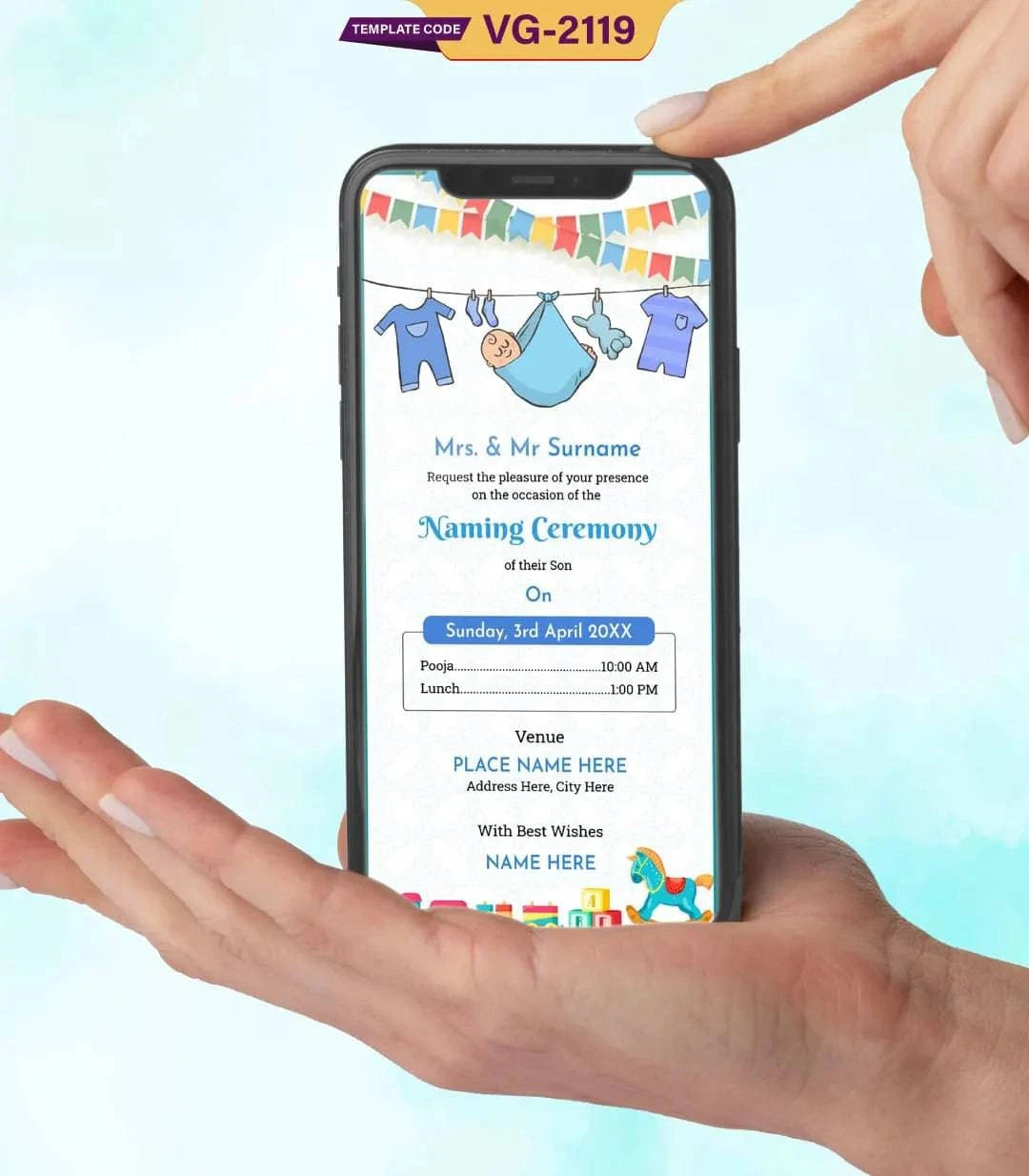 Baby Naming Ceremony Invitation