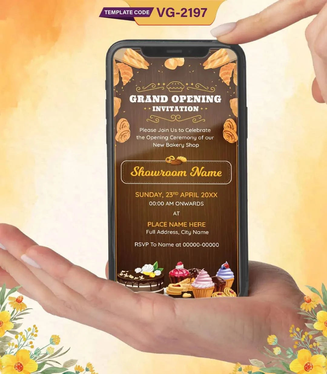 Bakery Shop Grand Opening Invitation