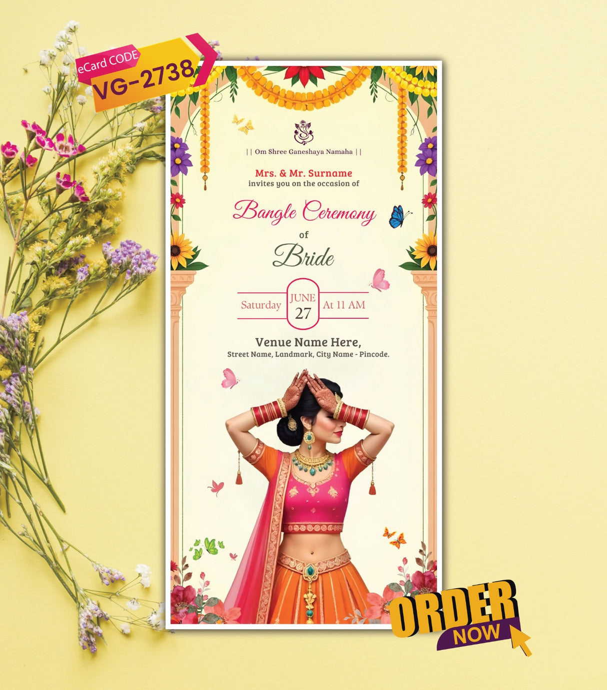 Bangle Ceremony Invitation