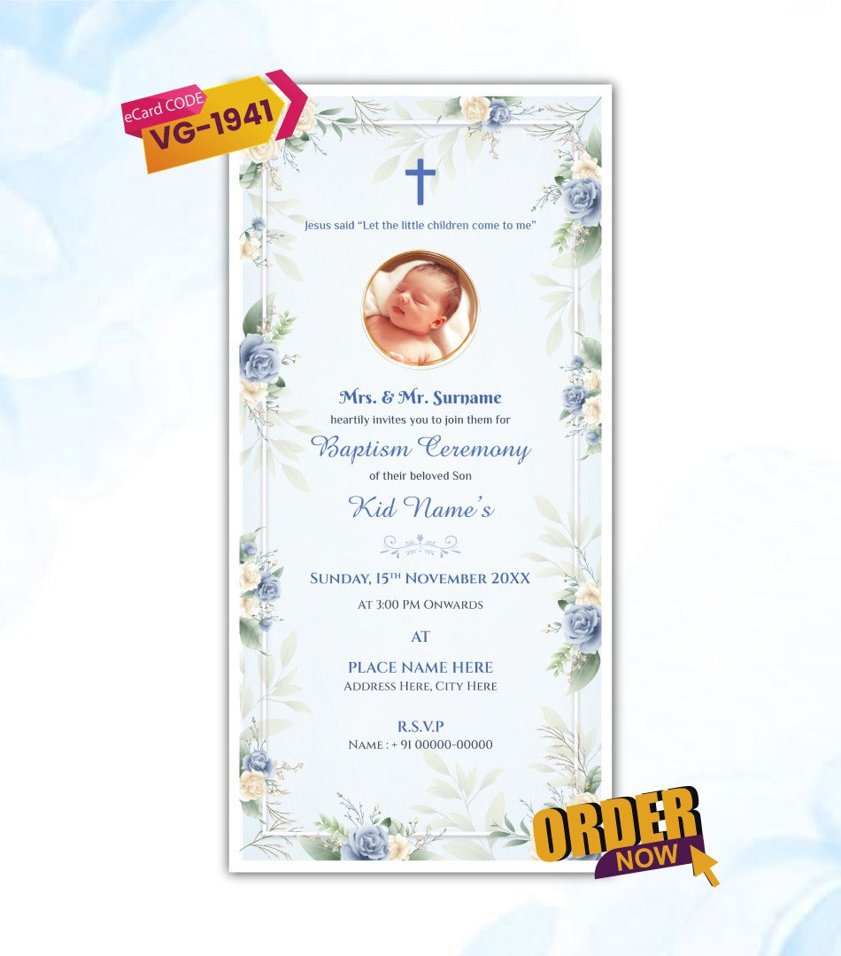 Baptism Ceremony Invitation