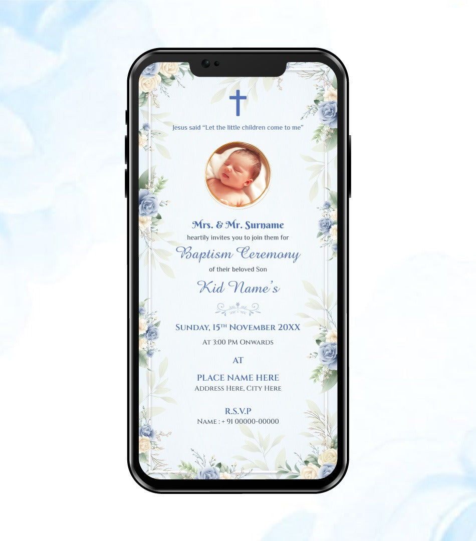 Baptism Ceremony Invitation