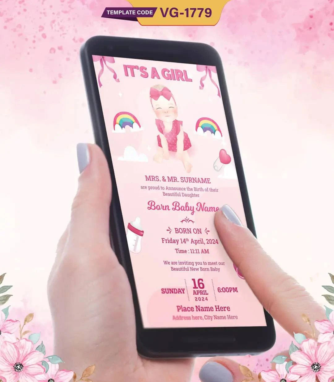 Birth Announcement Invitation