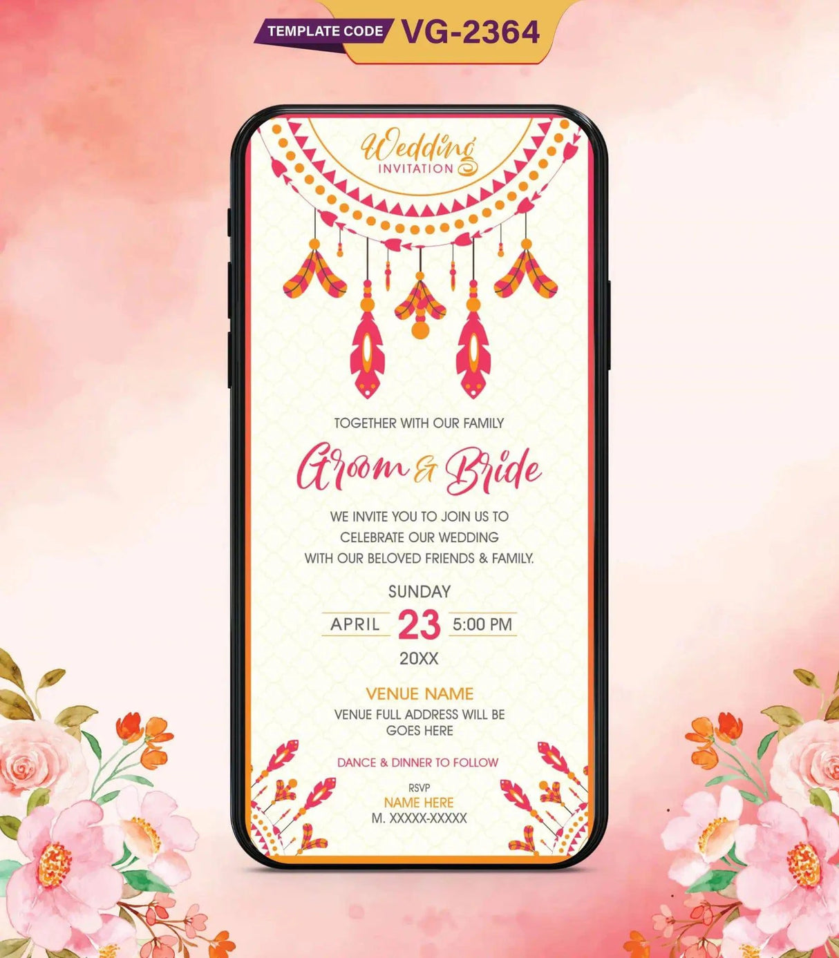 Boho Wedding Invitation