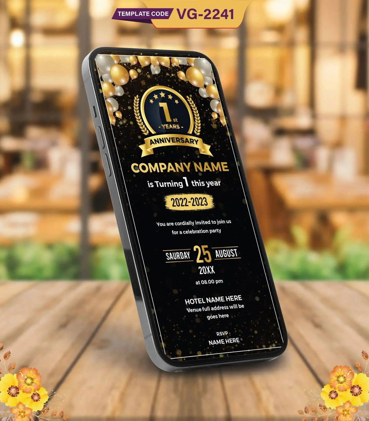 Business Anniversary Invitation Card