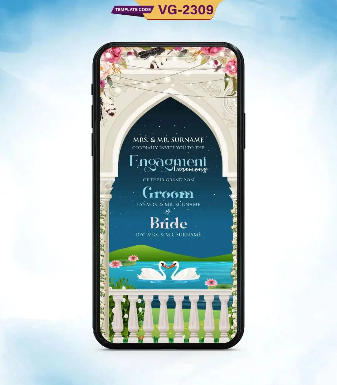 Caricature Engagement Invitation