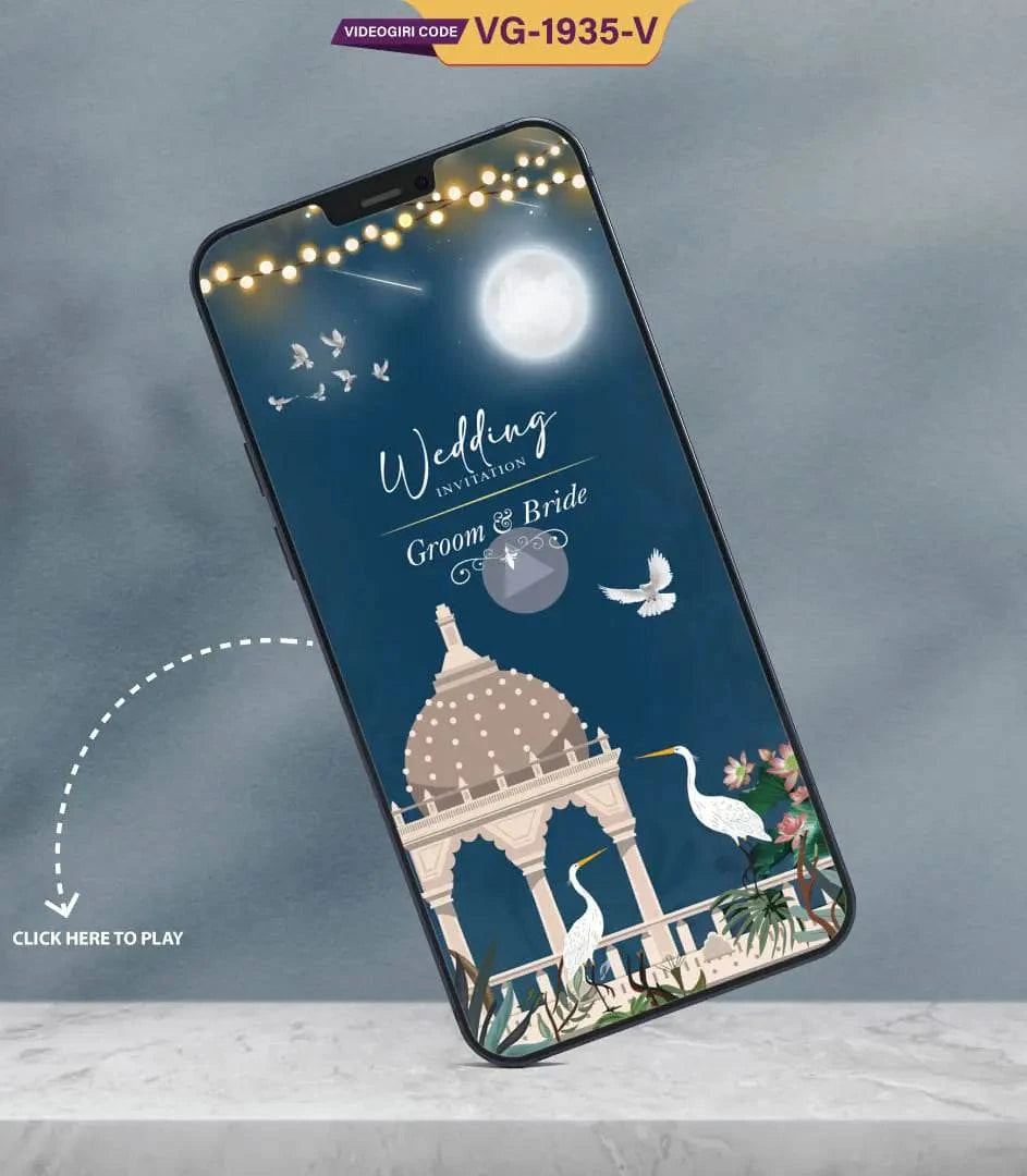 Caricature Wedding Invitation Video Maker | VG-1935-V - VideoGiri