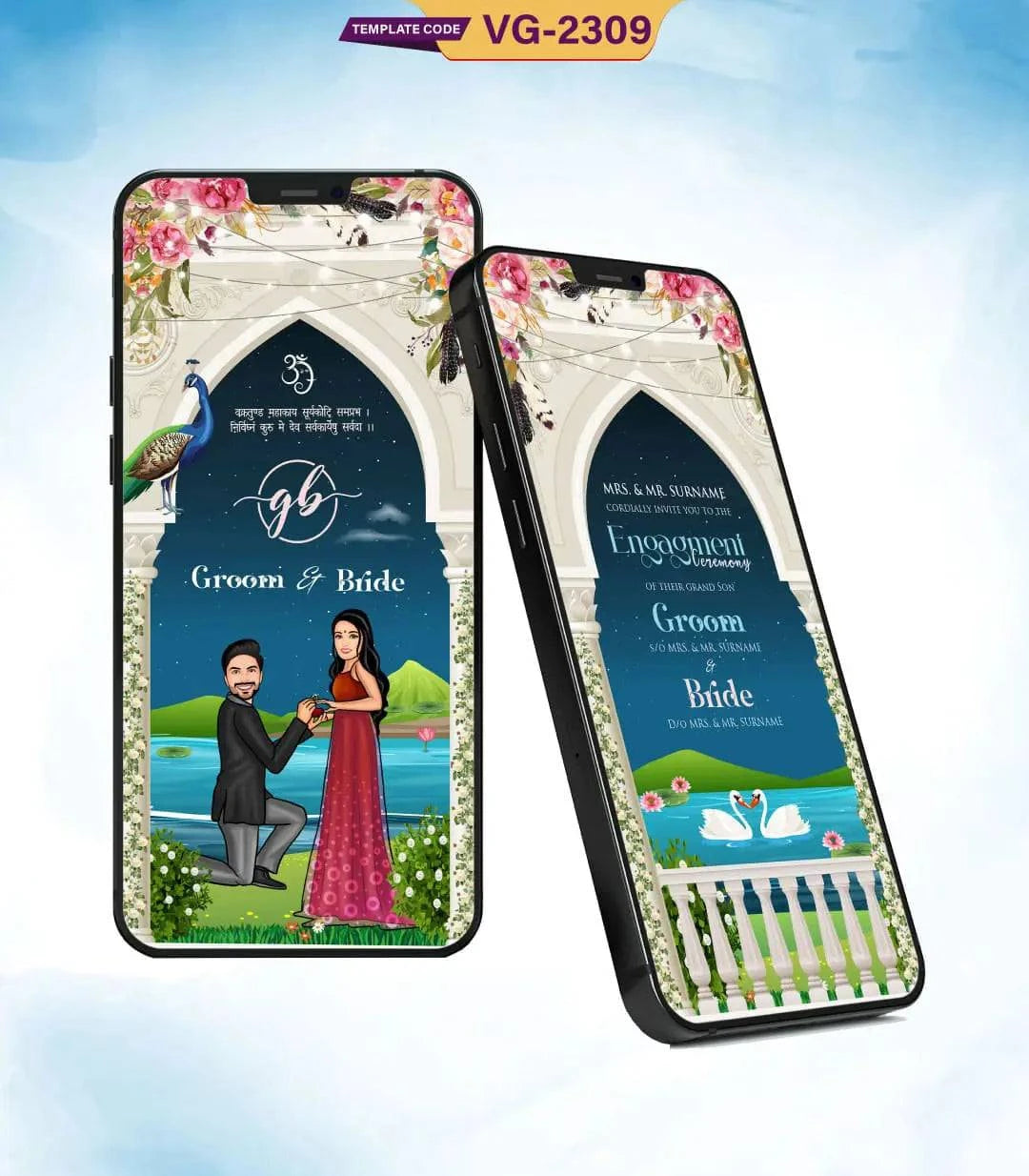 Caricature Engagement Invitation