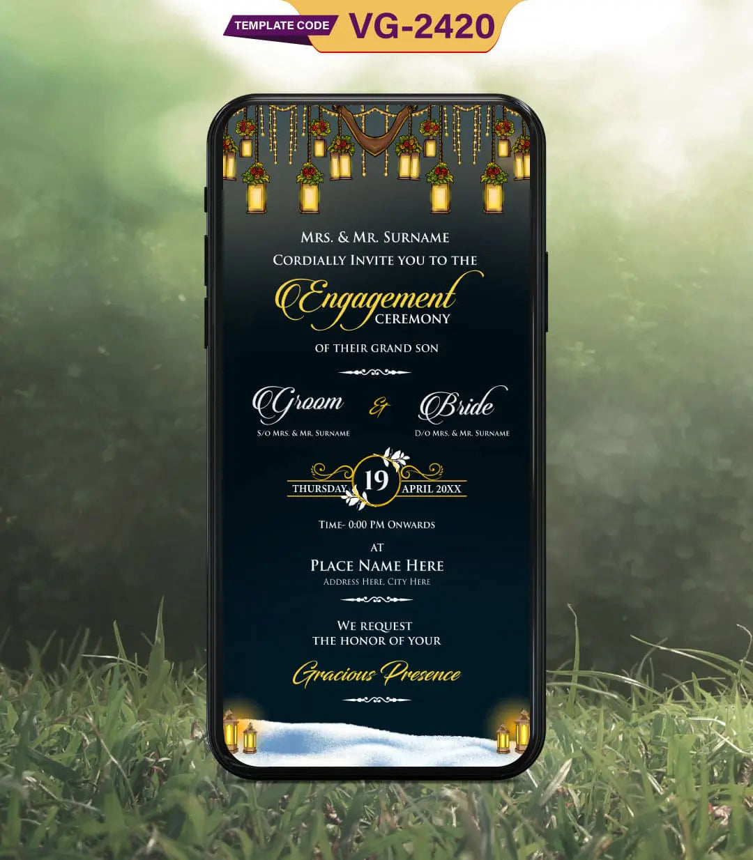 Caricature Engagement Invitation