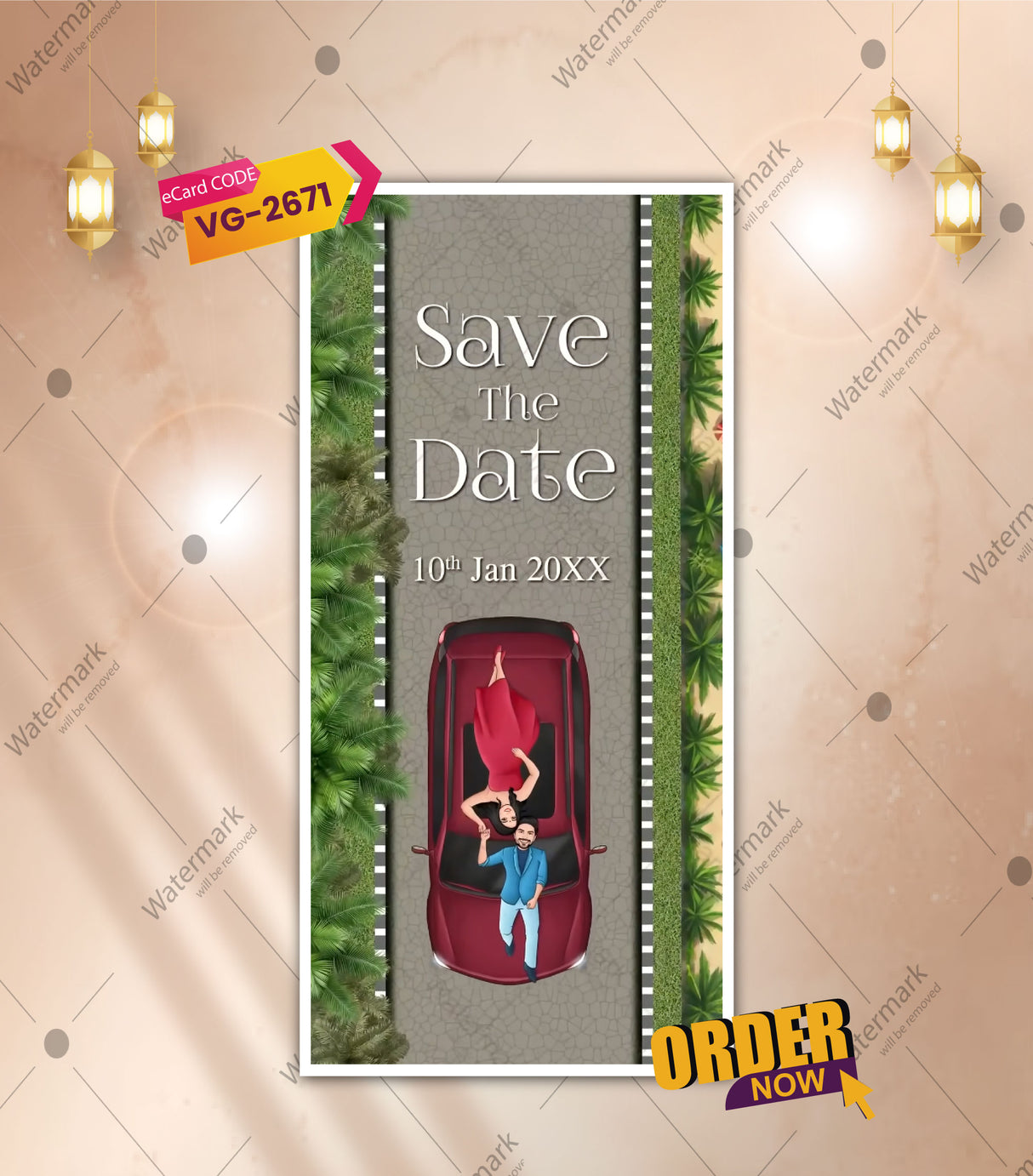 Caricature Save The Date Invitation Video
