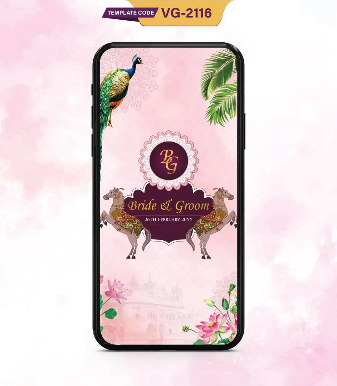 Caricature Sikh Wedding Invitation