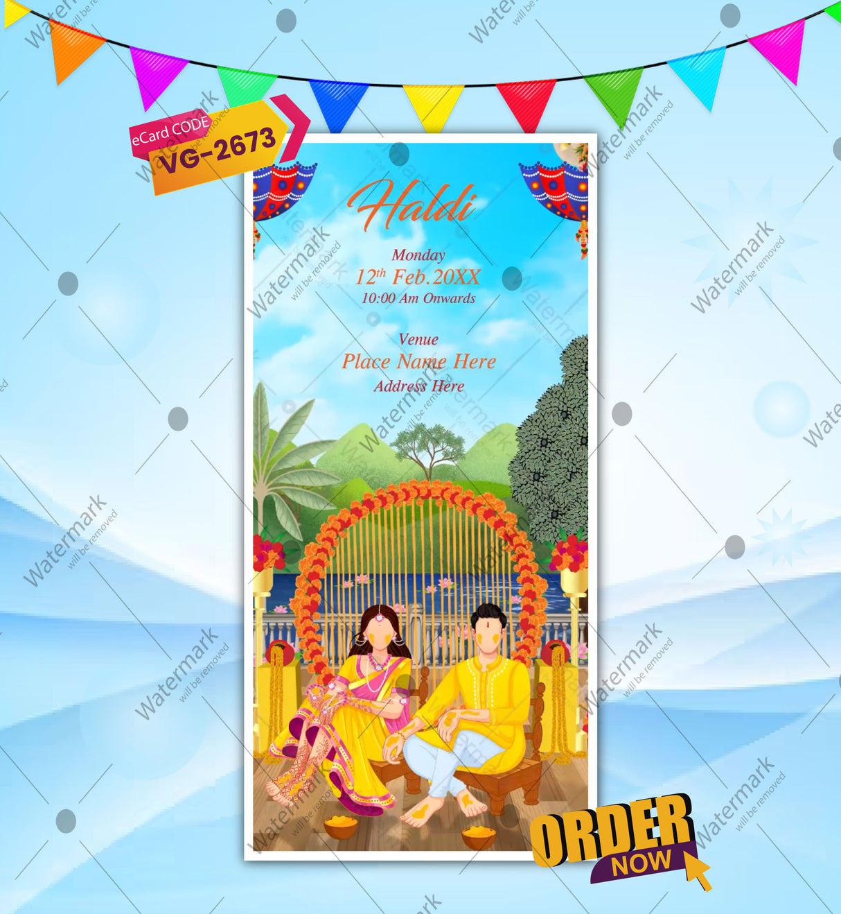 Caricature Wedding Function Invitation Video