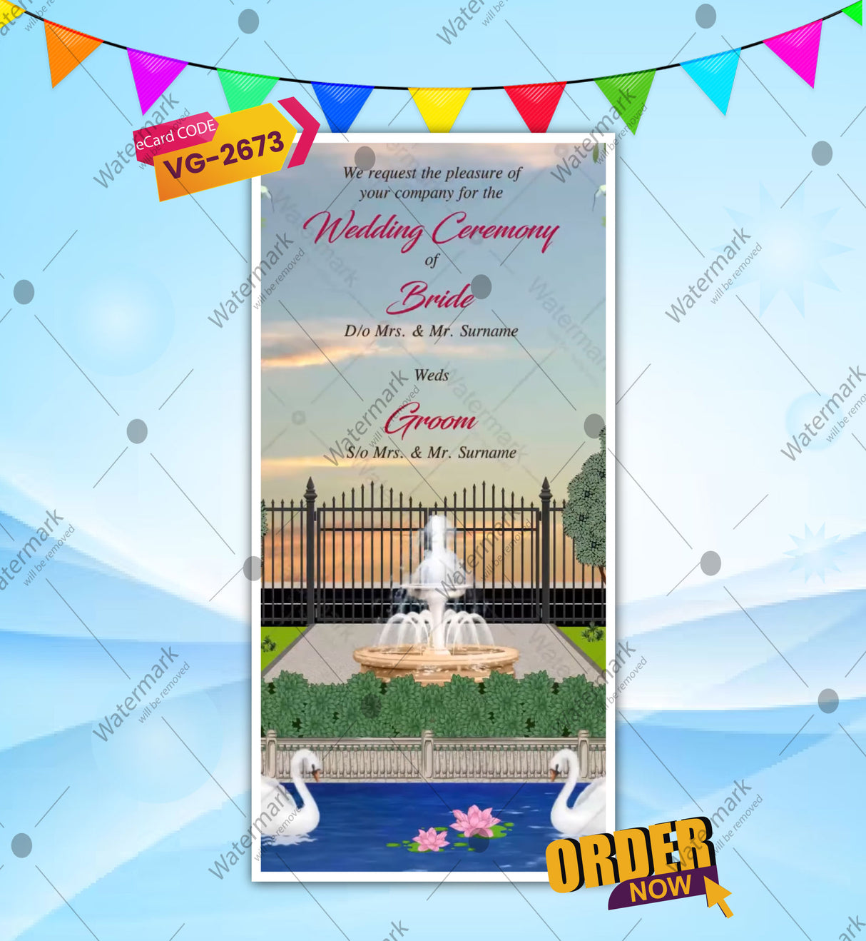 Caricature Wedding Function Invitation Video