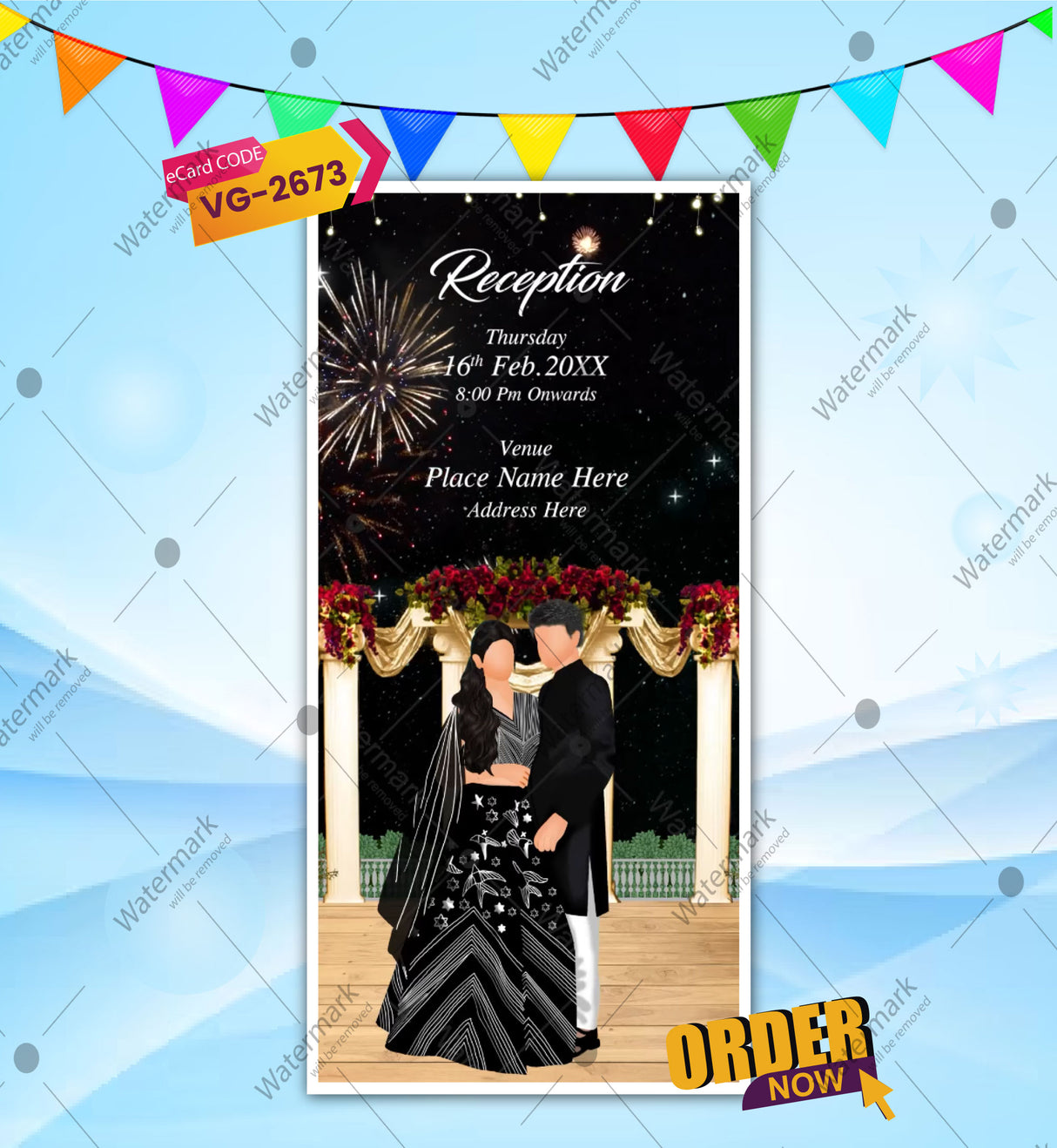 Caricature Wedding Function Invitation Video