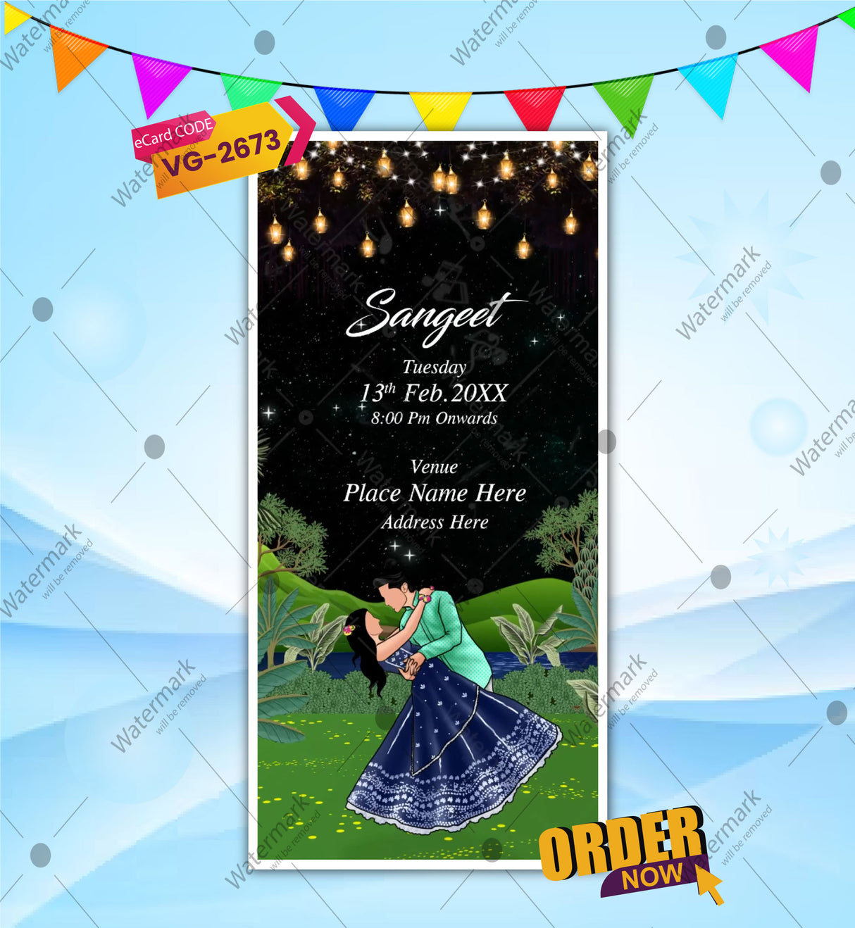 Caricature Wedding Function Invitation Video