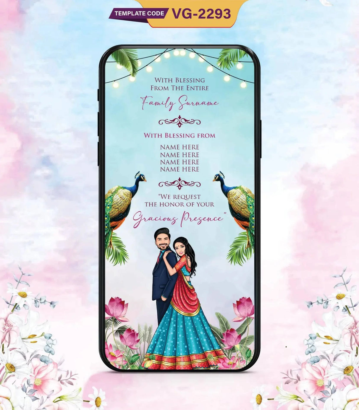 Caricature Wedding Invitation Card