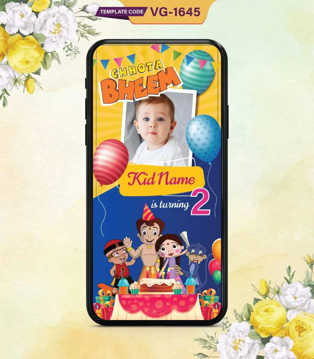 Cartoon Theme Birthday Invitation