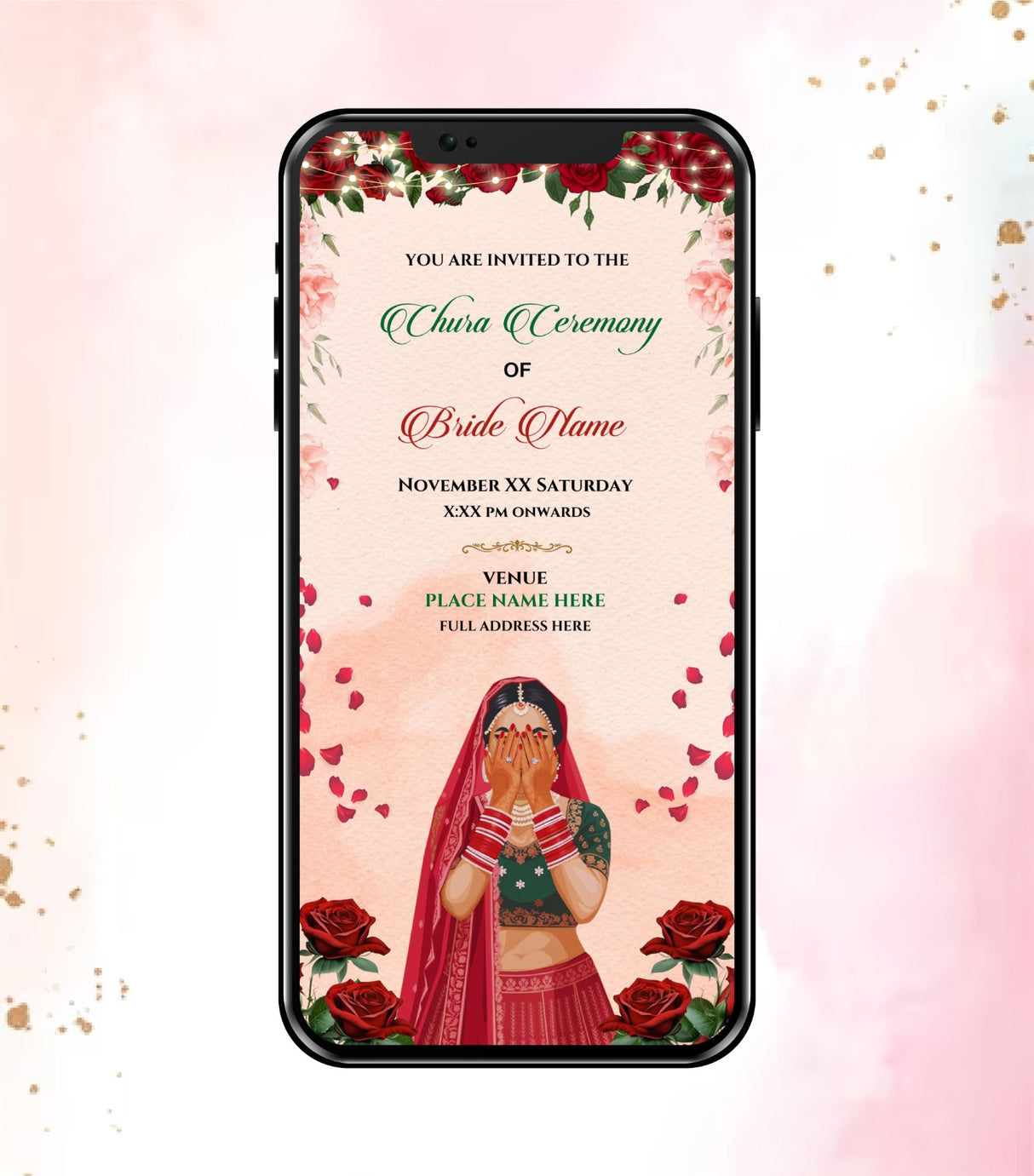 Choora Ceremony Invitation Card