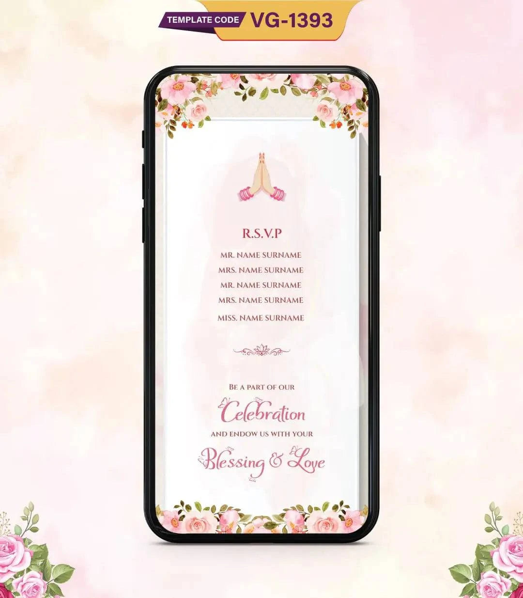 Couple Cartoon Wedding Invitation PDF