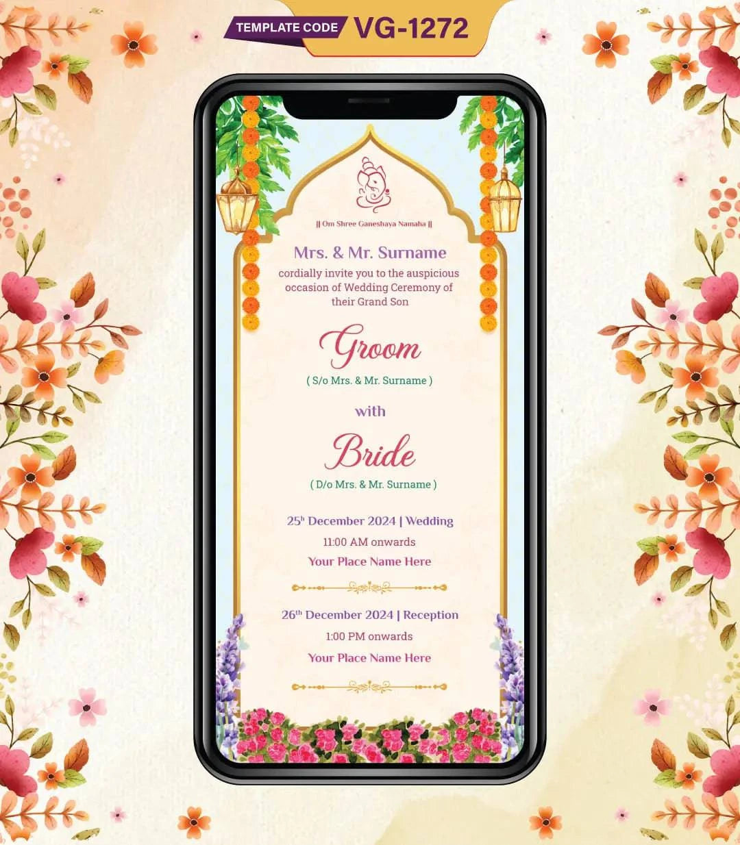 Couple Wedding Invitation Card