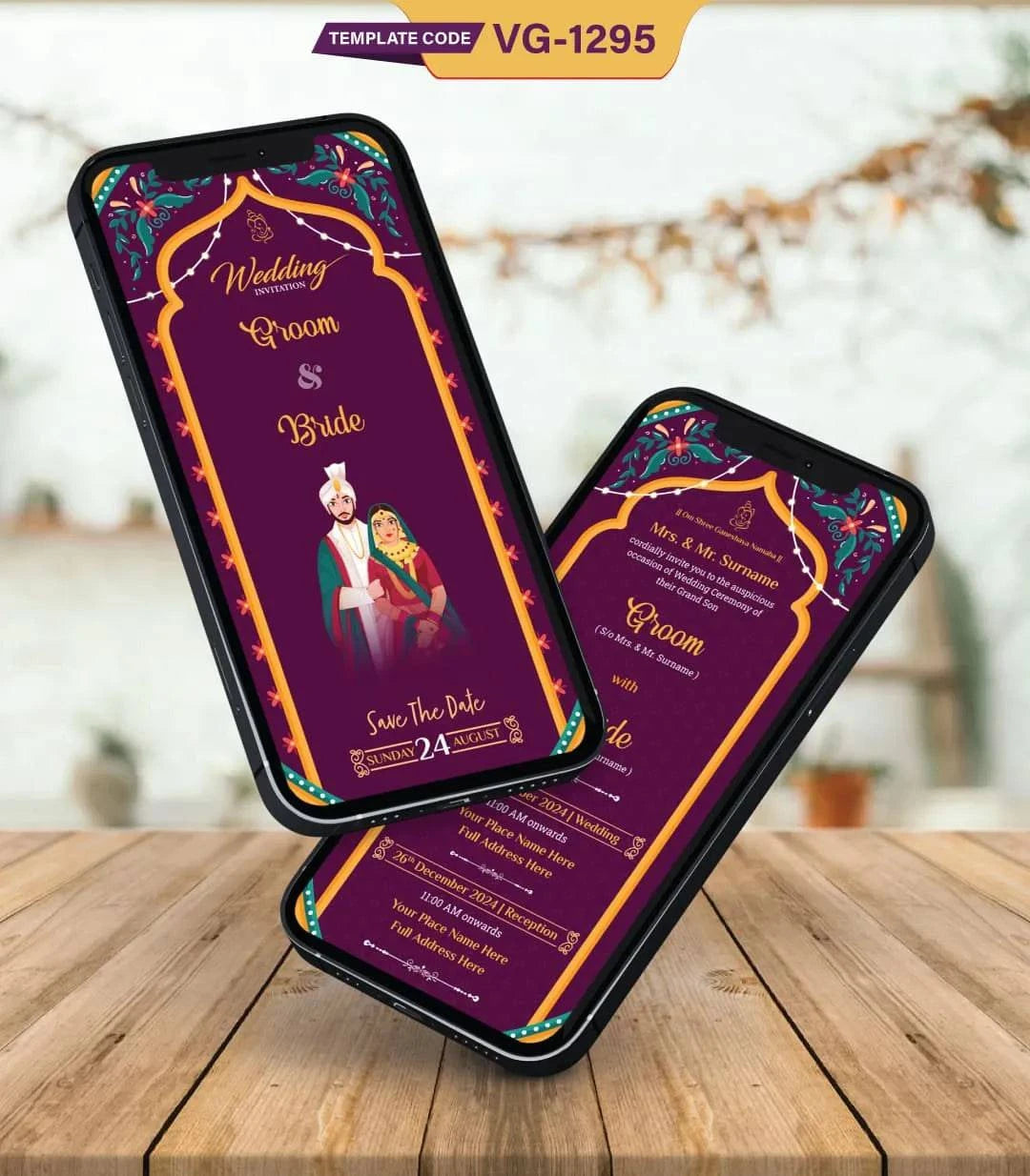 Couple Wedding Invitation PDF Card