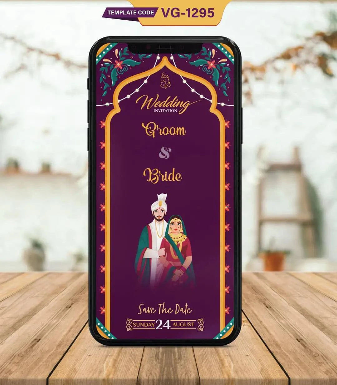 Couple Wedding Invitation PDF Card