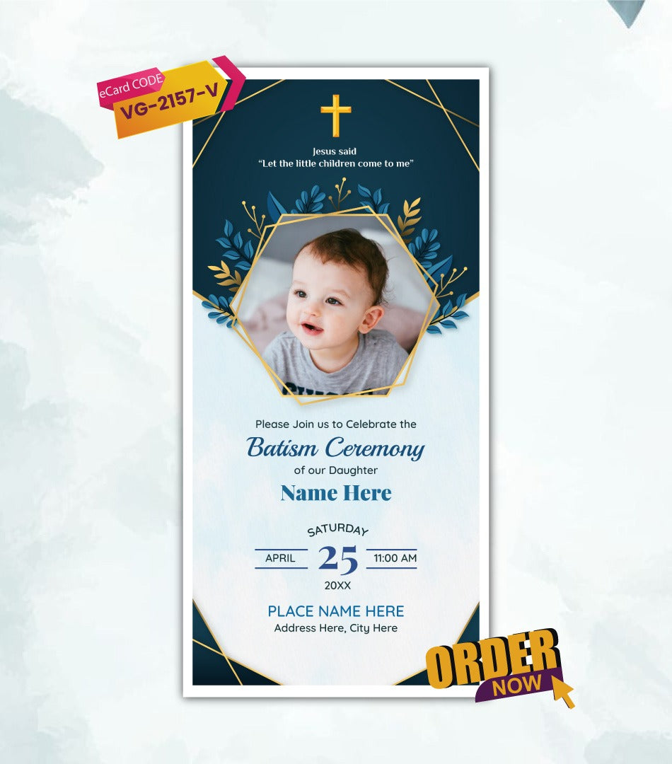Custom Baptism Video Invitation