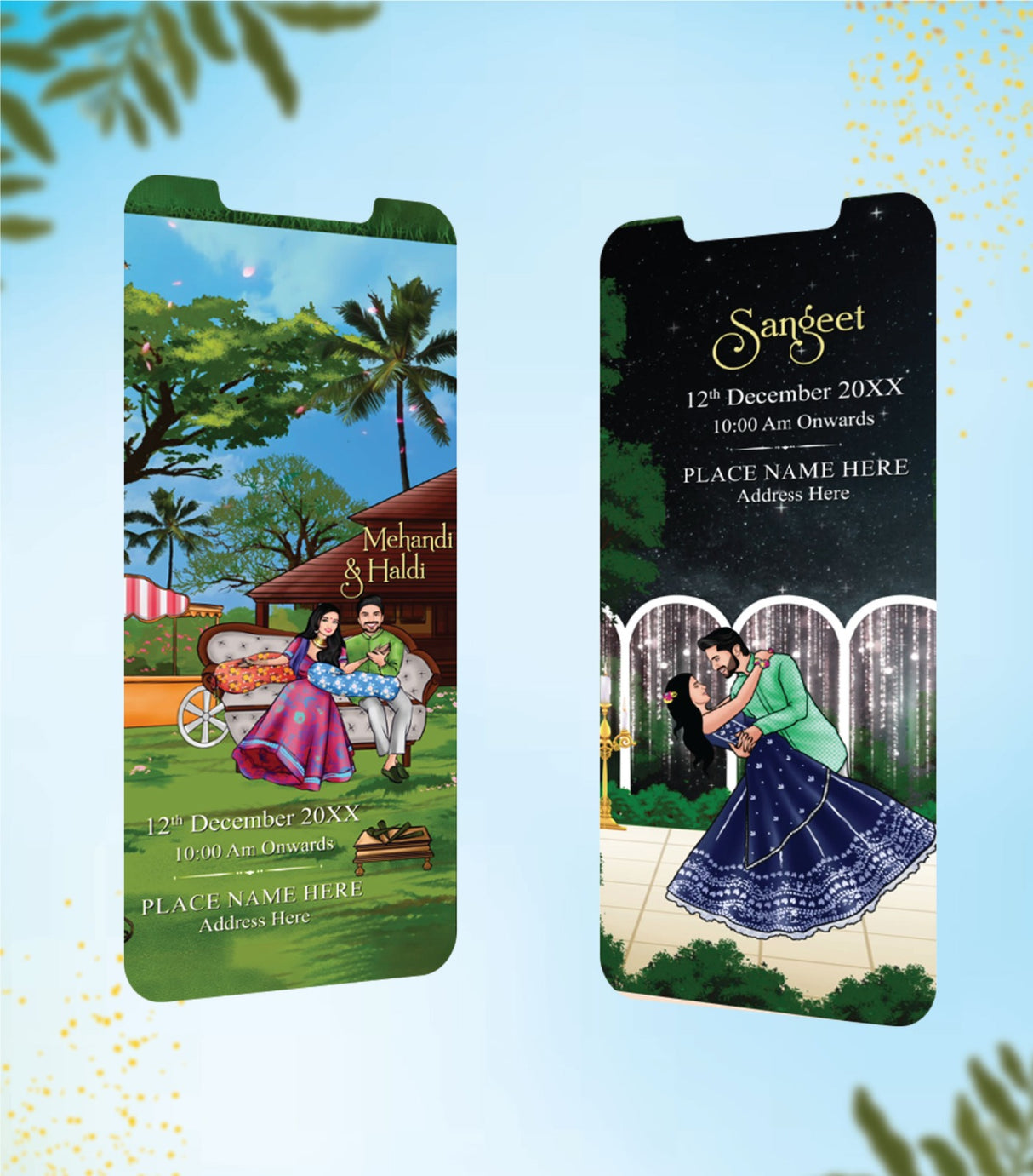 Custom Caricature Wedding Invitation Video