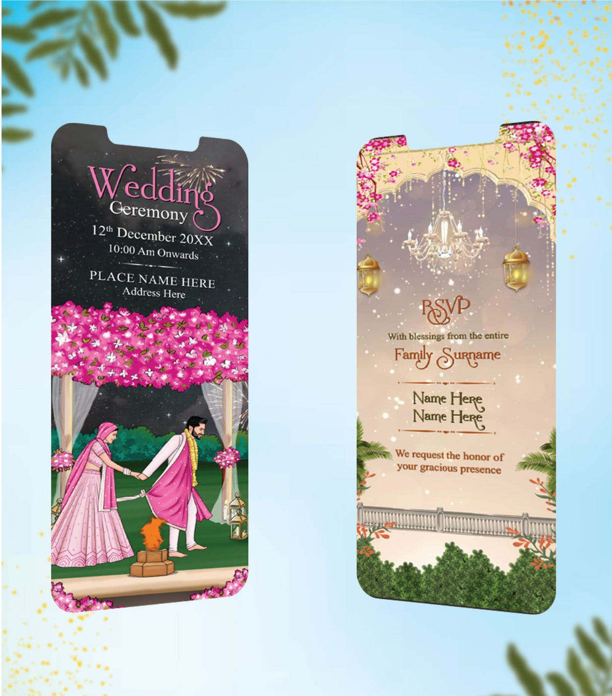 Custom Caricature Wedding Invitation Video