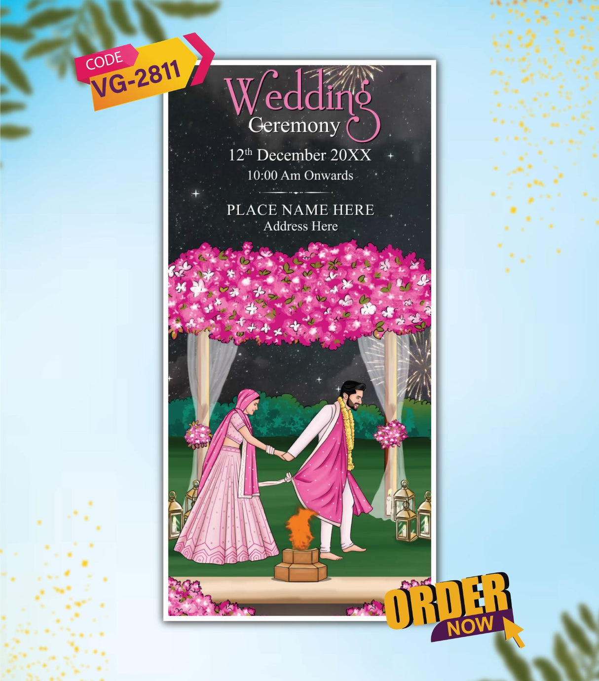 Custom Caricature Wedding Invitation Video