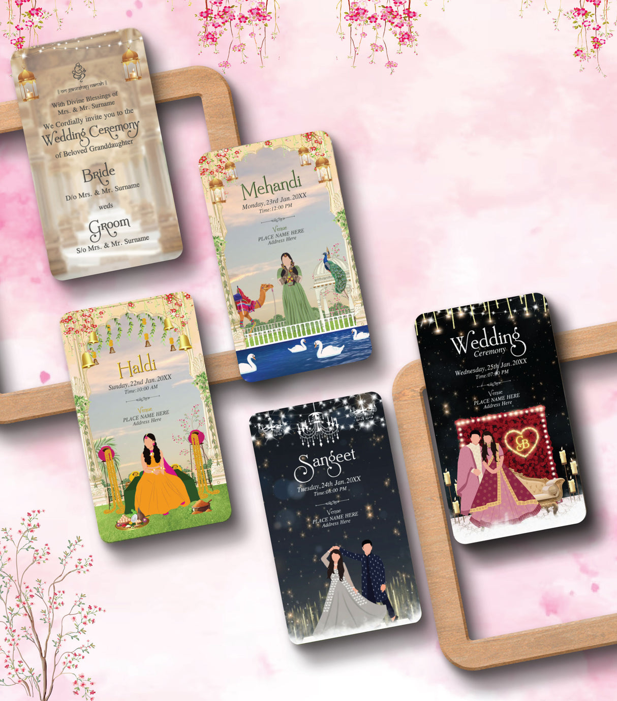 Custom Caricature Wedding Video Invite