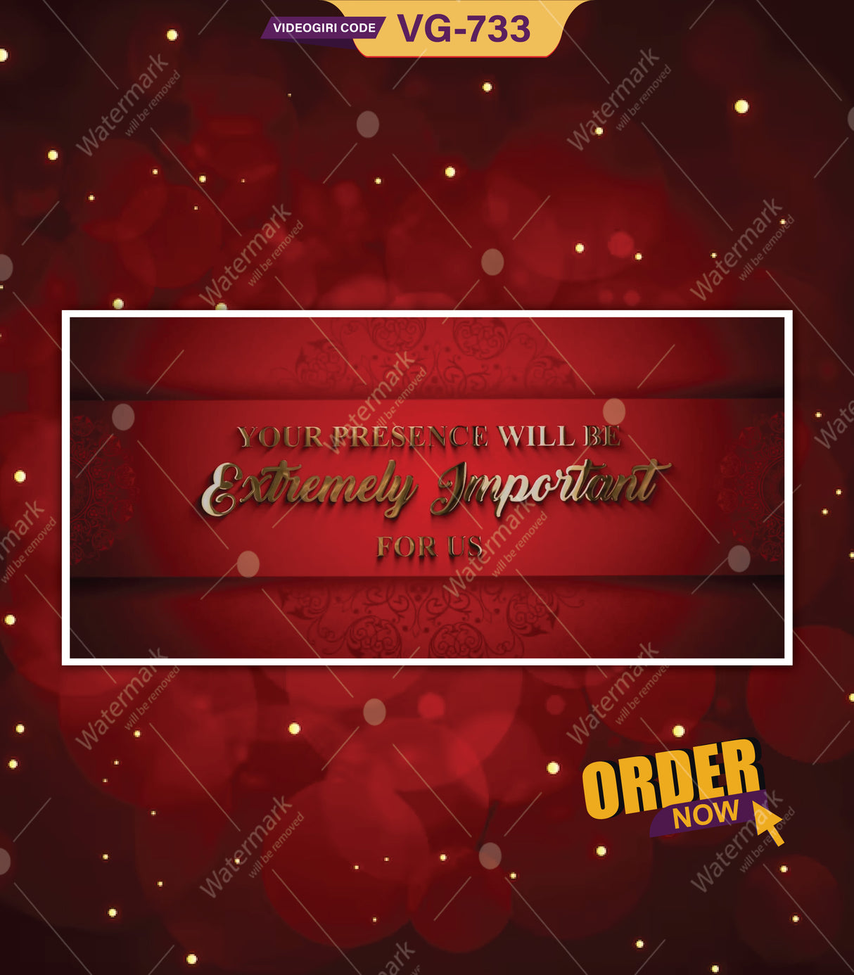 Custom Wedding Invitation Video for Whatsapp