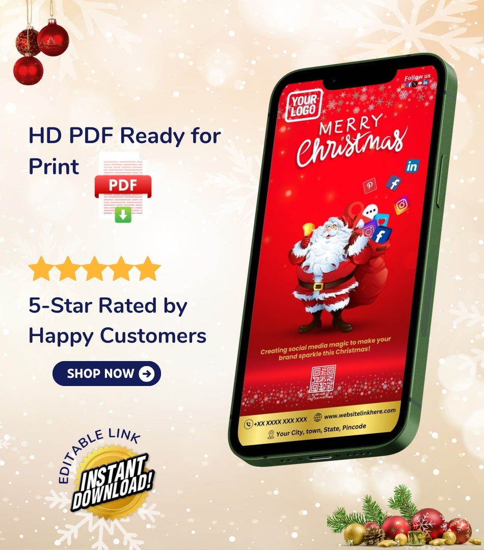 DIY Merry Christmas Wishes for Social Media Agencies | DG-02 - VideoGiri