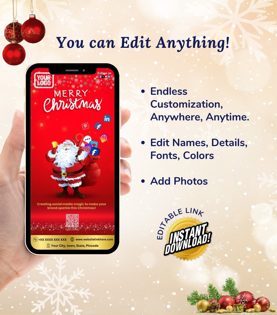 DIY Merry Christmas Wishes for Social Media Agencies | DG-02 - VideoGiri