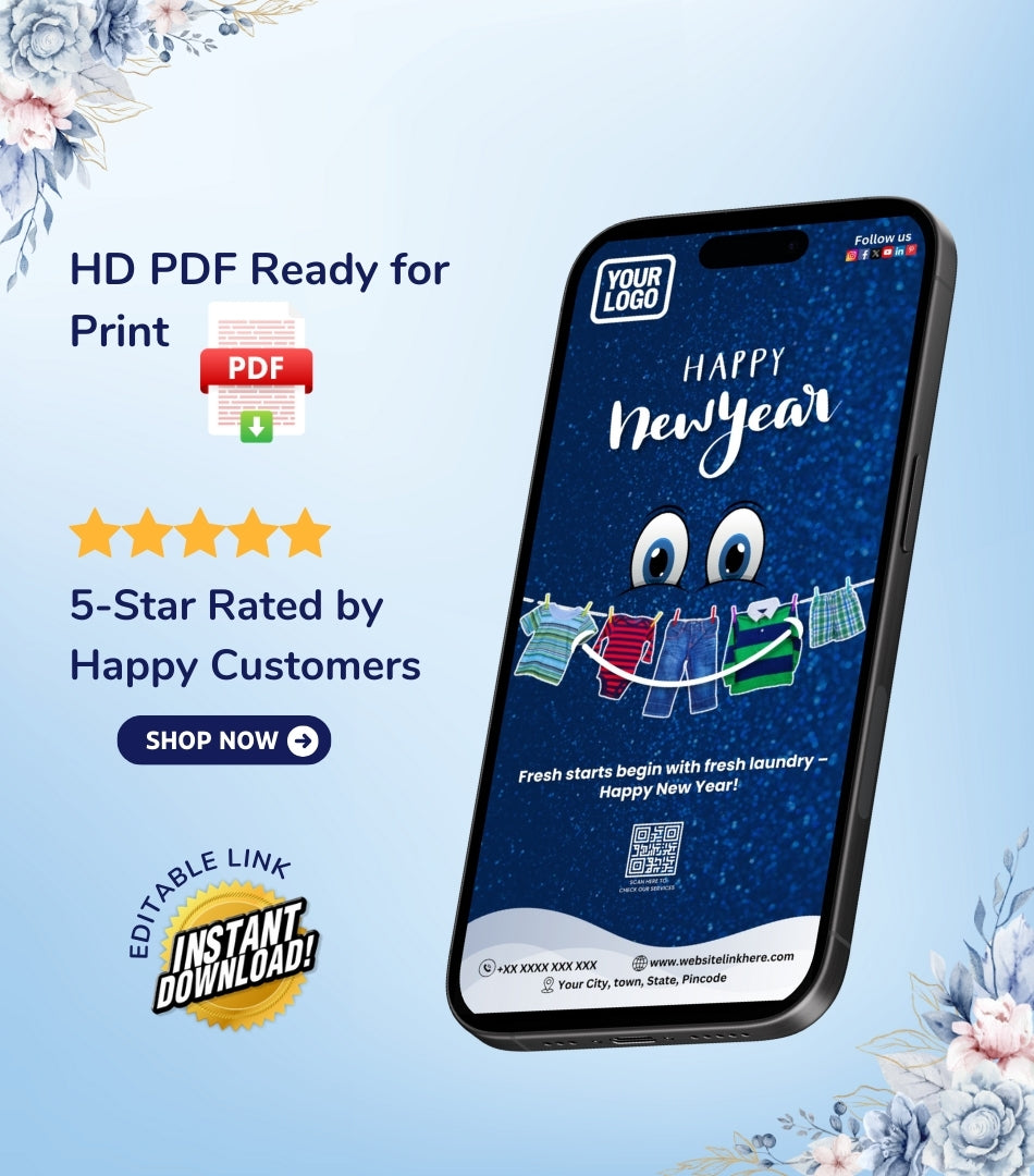 DIY Happy New Year Wishes for Laundromats & Dry Cleaners - Fresh Start Greetings3