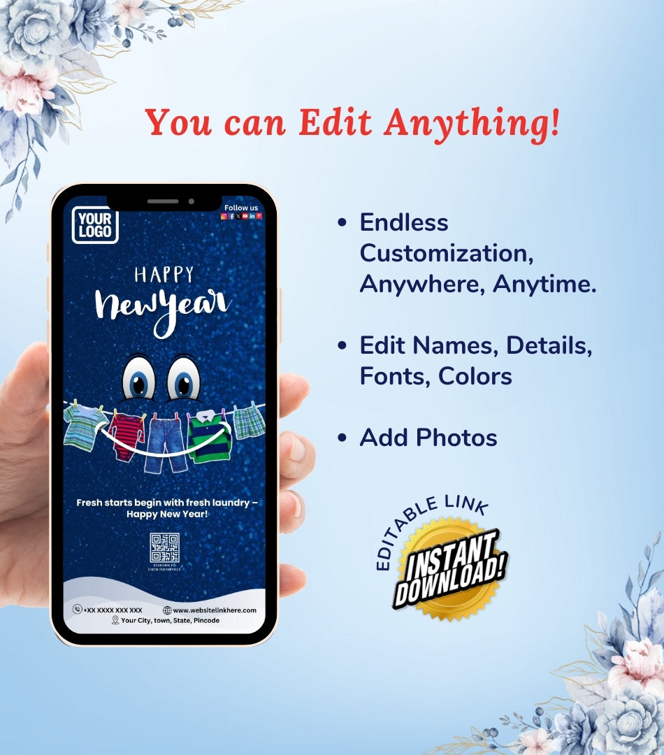 DIY Happy New Year Wishes for Laundromats & Dry Cleaners - Fresh Start Greetings