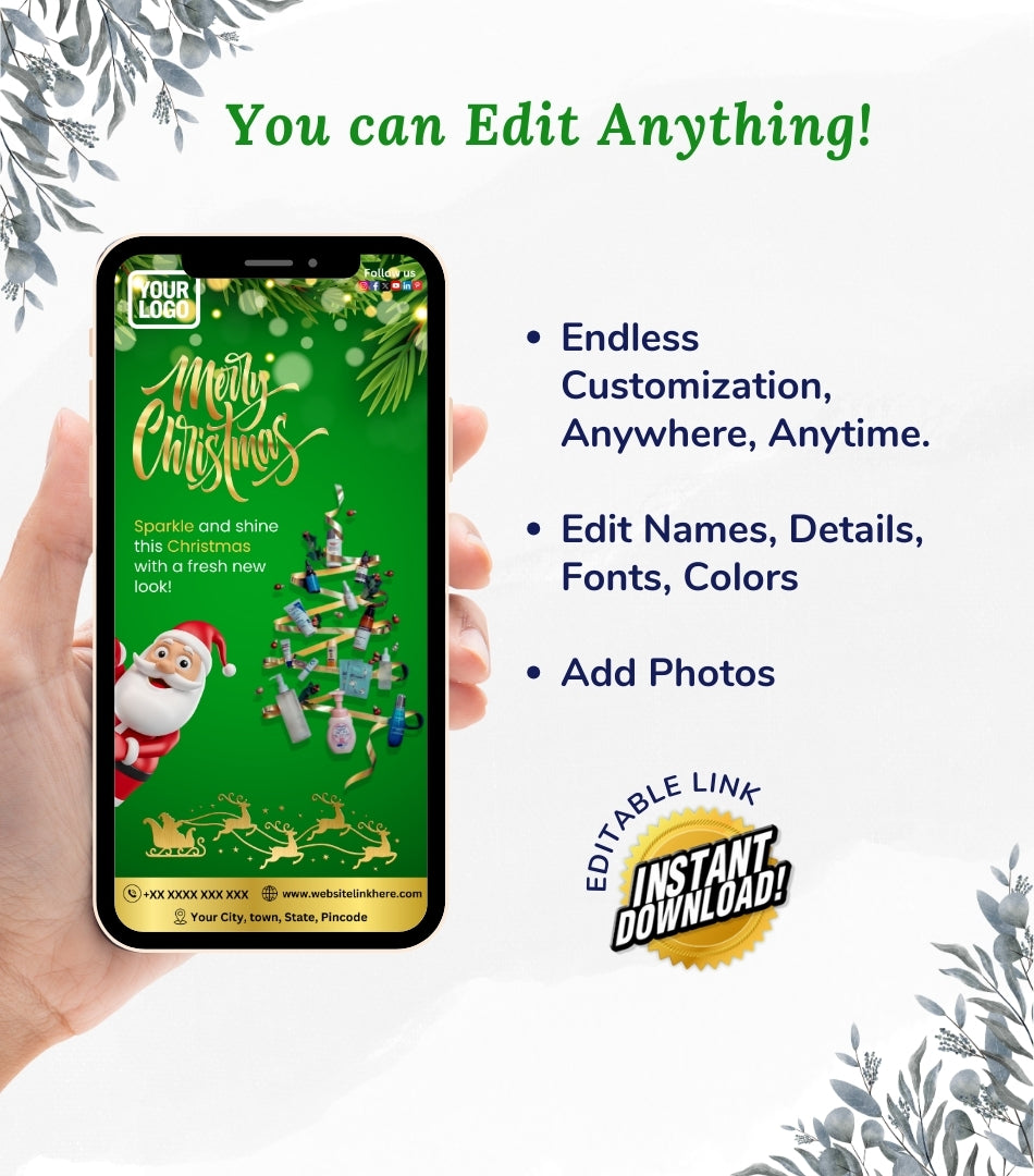 DIY Merry Christmas Wishes for Beauty Salon